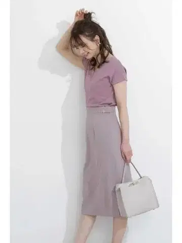 PROPORTION BODY DRESSING 사이드 벨트 타이트 스커트