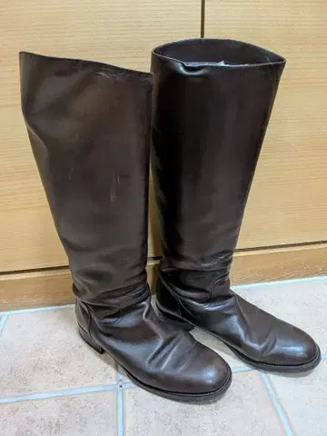 3 HIROFU 가죽 천연 가죽 롱 부츠 다크 브라운 부츠 24.5