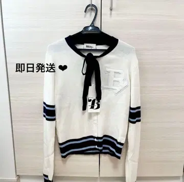 Bibiy B. CLUB TIE CARDIGAN 가디건 화이트 비비