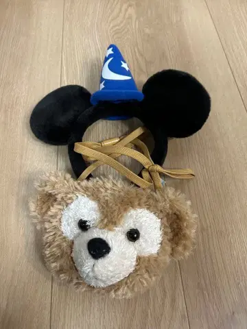 미키 귀와 더피 얼굴 머리띠