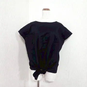 LEPSIM 프렌치 슬리브 풀오버 블랙 사이드 리본