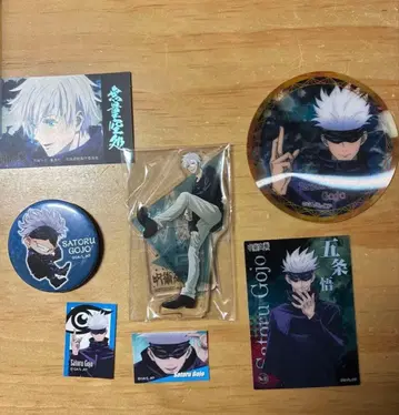 주술회전 아크릴 스탠드 고죠 사토루 dvd 특전 캔뱃지