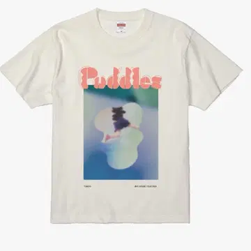 'Puddles' T-Shirt [ Vanilla White ] L