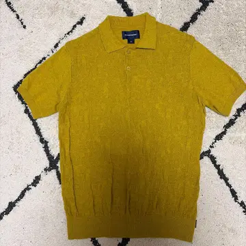 thisisneverthat 케이블 짜임 피케 셔츠 S 머스타드