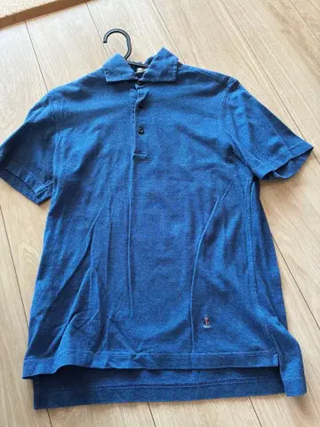 다케오 키쿠치 GUY ROVER 피케 셔츠 XS 블루 이탈리아 가이 로버