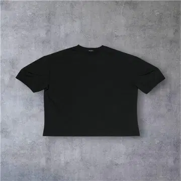 새상품급 EKAL 오버사이즈 쇼트 레잉스 티 블랙