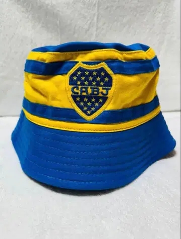 CBJ 로고 버킷햇 파랑과 옐로우 컬러 Boca Juniors 축구