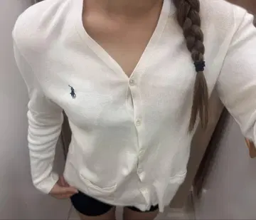 폴로 랄프 로렌 아이보리 가디건 M