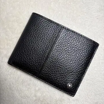 미사용 새상품 MONTBLANC 몽블랑 접이식 지갑 블랙 가죽