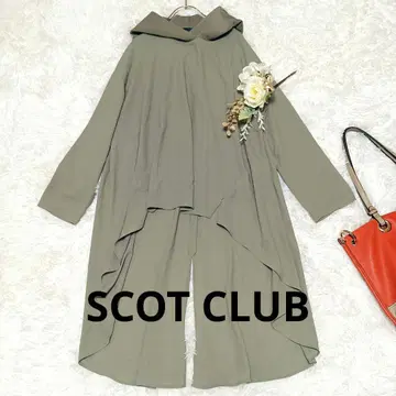 SCOT CLUB 후드 부착 셔츠 원피스 24H 당일 발송