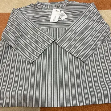 NATURAL LAUNDRY 스트라이프 칠부 소매 셔츠