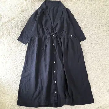 nest Robe 네스트로브 린넨 롱 원피스 네이비