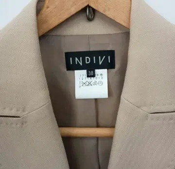 INDIVI [ 38 ] 팬츠 수트 상하의 셋업 일본제 베이지