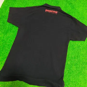 BRIEFING 브리핑 피케 셔츠 로고 블랙 M 면 코튼