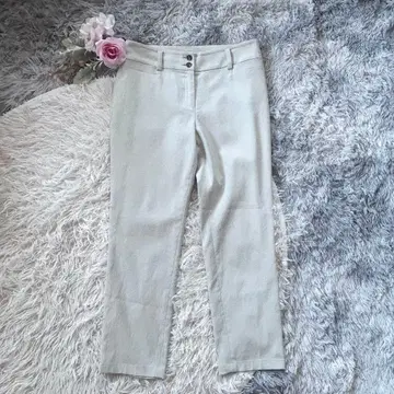 새상품급 Se ninon 린넨 블렌드 스트레이트 팬츠 1 베이지 오피스