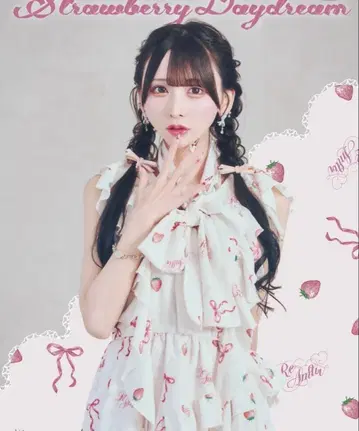 Re Amour 스트로베리 프릴 셋업 히메 스타일