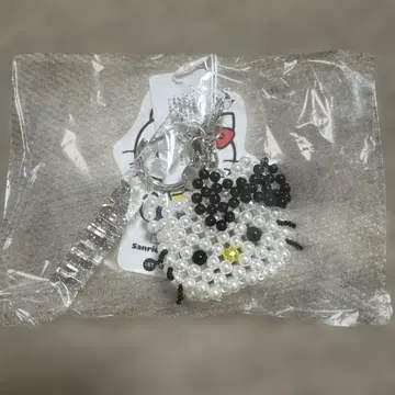 로리즈팜 키티 페이스 비즈 키 참 헬로키티/블랙