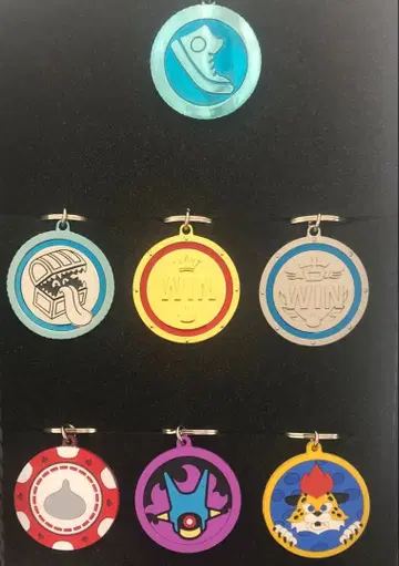 [ 드래곤 퀘스트 워크 7종류 코인 메달 키링 ]