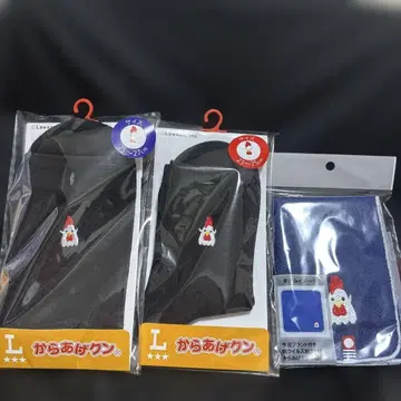 로손 한정판. 카라아게쿤 블랙 양말 L 사이즈, 핸드 타월 3종 세트