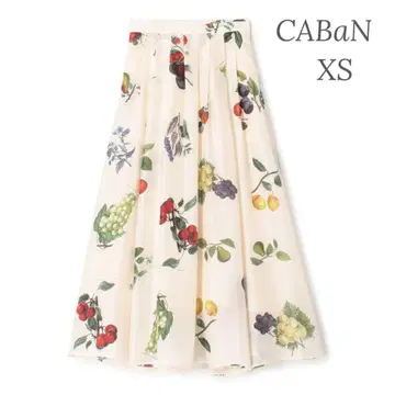 CABaN 캐번 실크 HARVEST 롱 스커트 화이트 XS