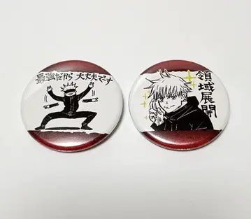 고죠 사토루 주술회전 컬렉션 캔뱃지 푸치 술 주 2점 세트