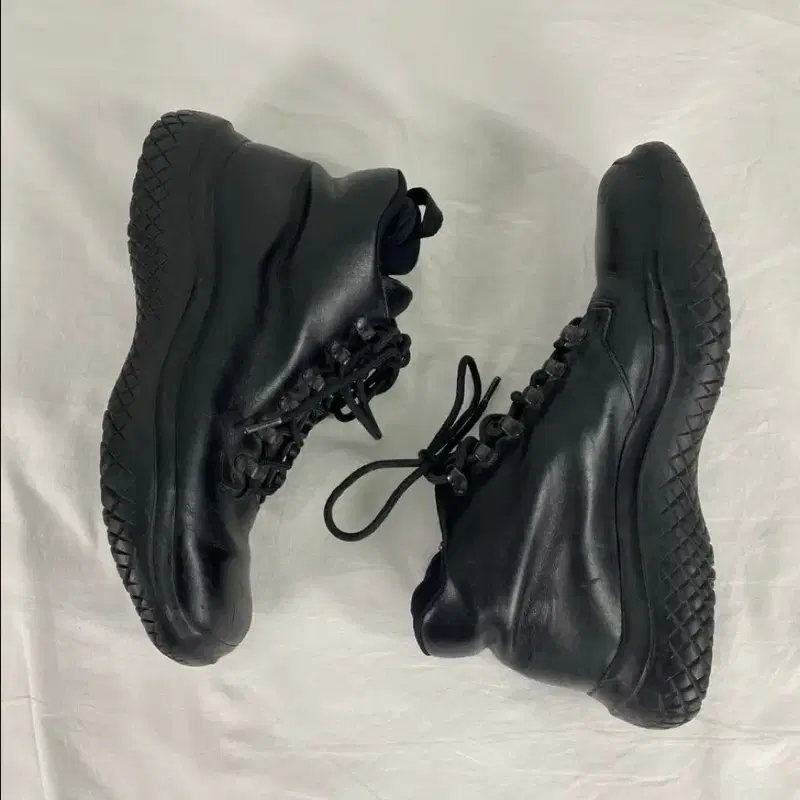 프라다 스포츠 chunky 레더 부츠 size 39 <65>