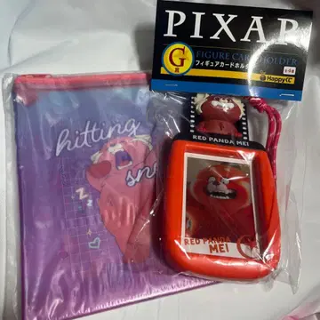PIXAR 제일복권 REDPANDA MEI 피규어 카드 홀더 파우치