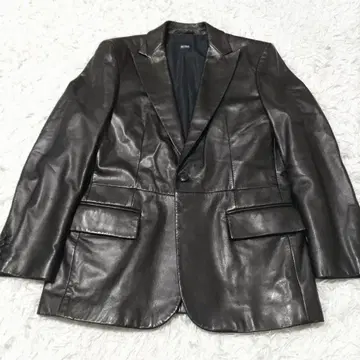 휴고보스 가죽 테일러드 자켓 블랙택 램 가죽 HUGO BOSS