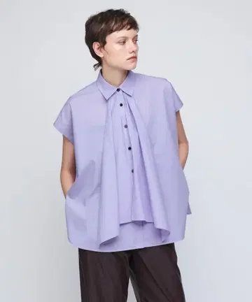 스카프 블라우스 라일락