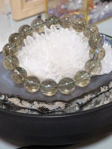 루틸 쿼츠 그린 11mm 16cm