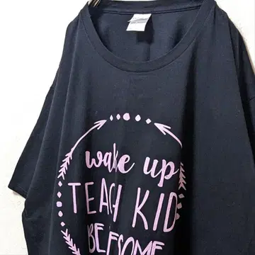 포트&컴퍼니 웨이크업 티치 키즈 T셔츠 블랙 2XL 구제 의류