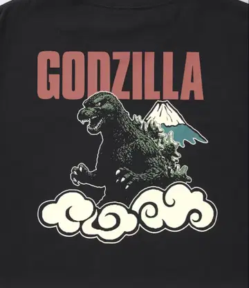 GODZILLA 그래픽 T셔츠 블랙 고질라 archive