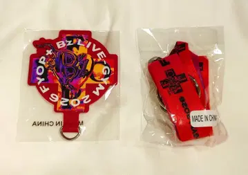 B'z FYOP+ 회장 한정판 가챠 넥스트랩 폰탭 빨간색 2종 세트