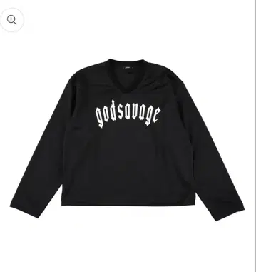 godsavage 블랙 긴팔 트레이닝복과 숏팬츠 세트