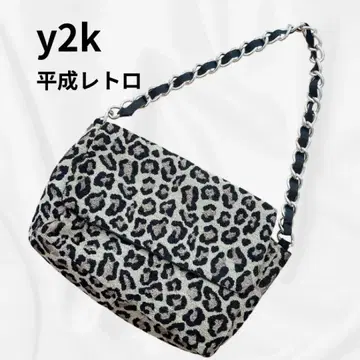 y2k 갸루 헤이세이 레트로 레오파드 무늬 원 숄더백 헤이세이 00s