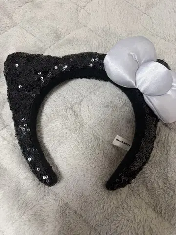 [유니버셜 머리띠] 스팽글 블랙 키티