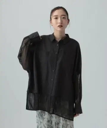 LEPSIM 렙심 이소재 절개 판초 셔츠