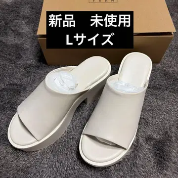 로리즈팜 통굽 힐 샌들 L 화이트