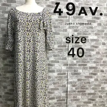 49av. junko shimada 5부 소매 원피스 사이즈 40 코튼
