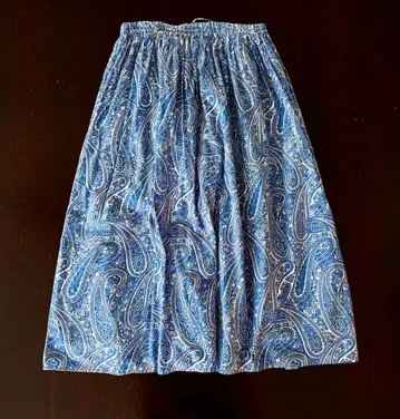 르 미노르 블루 프린트 개더 스커트