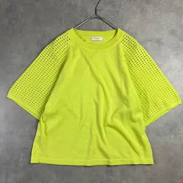 폴스미스 코튼 니트 M 워셔블 풀오버 라임 그린