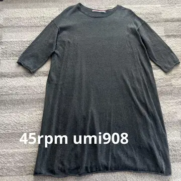45rpm umii908 면 100% 튜닉 원피스 7부 소매