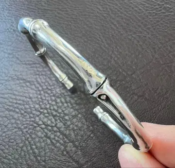 뱀부 스타일 실버 팔찌