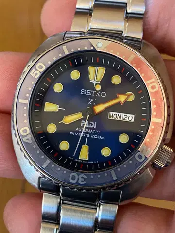 정품 세이코 PADI W네임 서드 다이버 부속품 완비 에이징