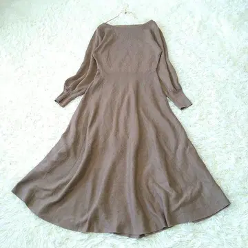 고베 레터스 오카베 아유미 콜라보 벌룬 슬리브 롱 니트 원피스 F