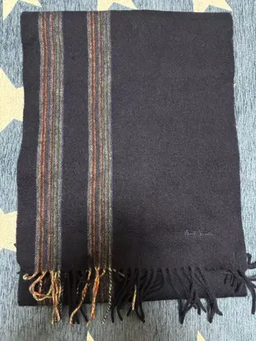 Paul Smith 스트라이프 머플러 블랙