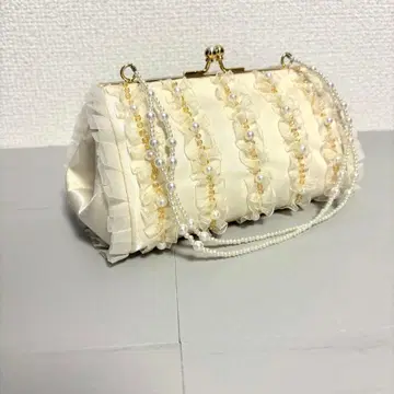 아이보리 골드 레이스 클러치백 파티백