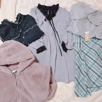 ROJITA 카라 레이스 OP (그레이) 마죠렛티 블라우스 외 지뢰 양산