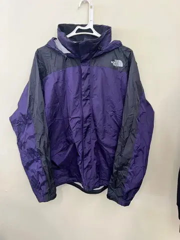 더 노스페이스 레인코트 상하의 세트 보라색 블랙