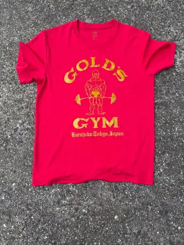 GOLD'S GYM 레드 T셔츠